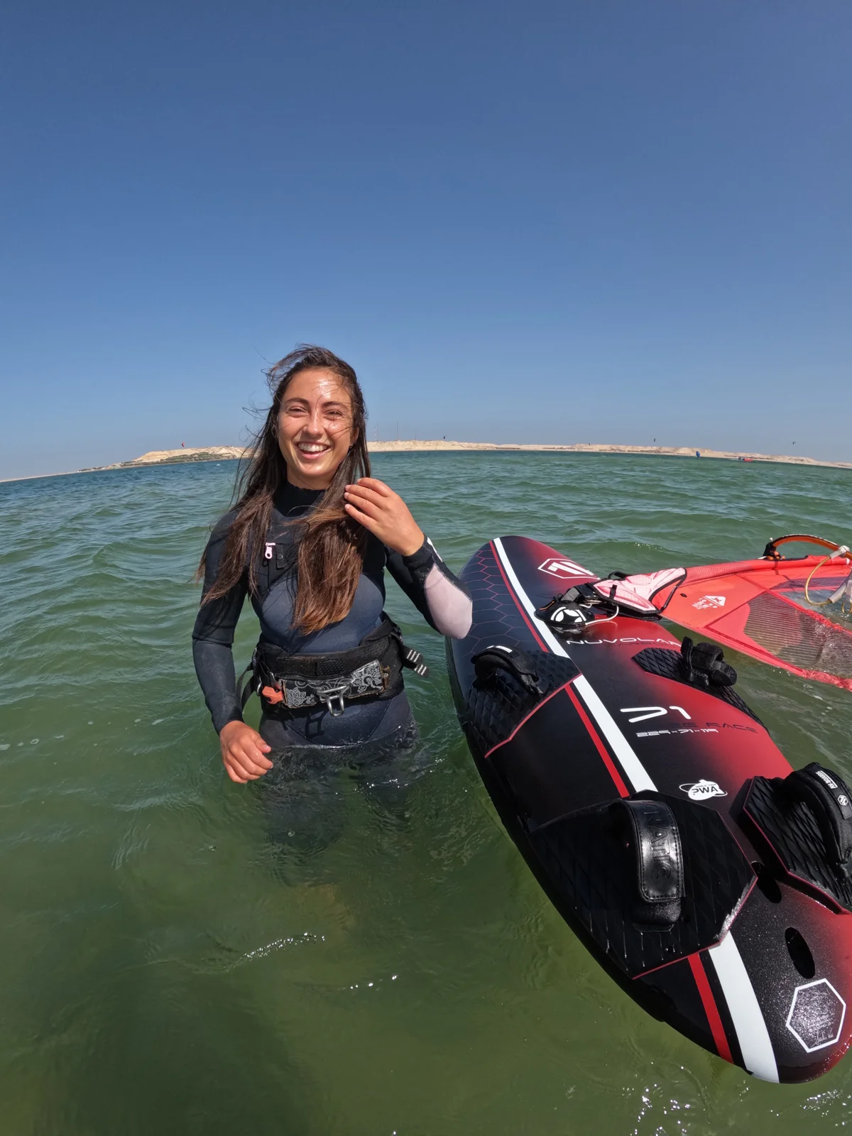 Sandra Schill on the water